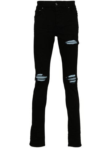 AMIRI - MX1 distressed skinny jeans - men - Elastomultiester/Elastane/Cotton/Polyester/Polyurethane - 31 - Black