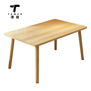 【TANZU潭祖】桌子 實木學習桌 寫字桌 辦公桌 電腦桌 簡約台式 寬大桌面 實木桌腿 固定方管 120*60*75c