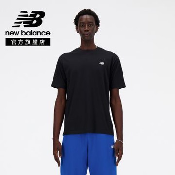 【New Balance】LOGO短袖上衣_男性_黑色_MT41509BK