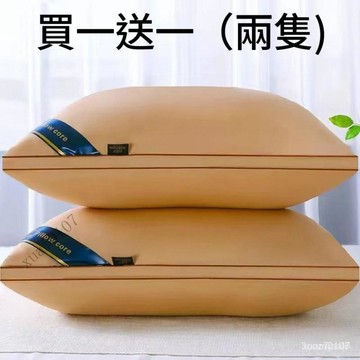 買一送一 枕頭一對裝送枕套可水洗五星酒店羽絲絨傢用護頸椎成人學生軟枕芯 按摩枕頭 PUUJ MKQ3