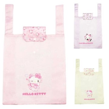 小禮堂 Sanrio 三麗鷗 Hello Kitty 摺疊環保購物袋 (貓貓女僕)