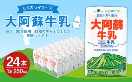 らくのうマザーズ 大阿蘇 牛乳 3.6％ 250ml×24本 成分無調整