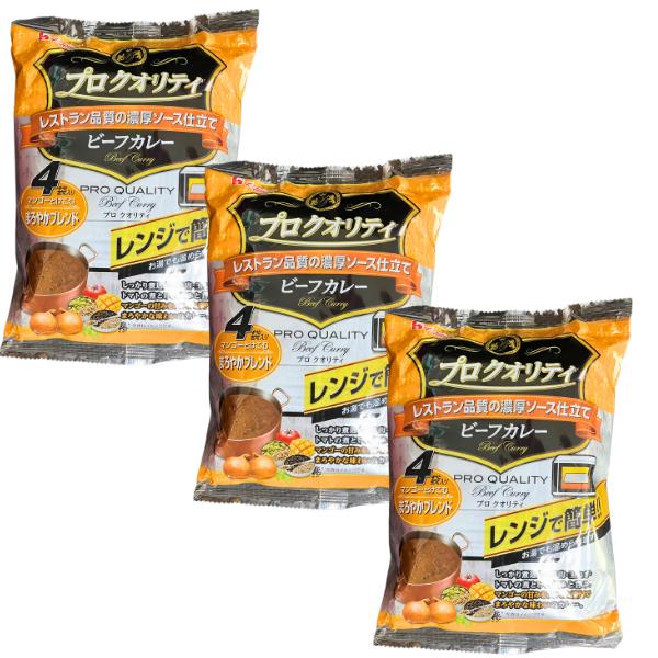 ハウス プロクオリティ ビーフカレー まろやかブレンド 4食×3セット