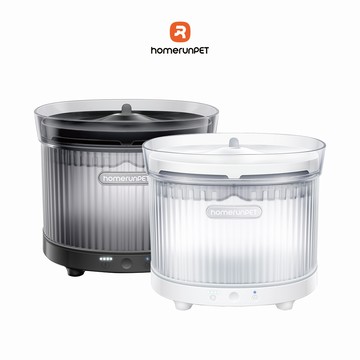 【Homerunpet霍曼】 霍曼寵物雙無線飲水機（7800mAH超大容量電池) 雲霧白 _廠商直送