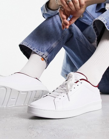 Tommy Hilfiger court sneaker leather trainers in white