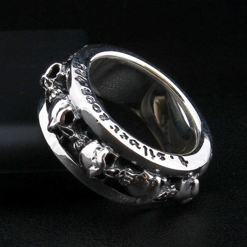 925 純銀哥德骨髂堆疊戒指