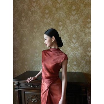 新中式晨袍旗袍新娘結婚敬酒服訂婚禮服高端輕奢小眾回門宴連衣裙