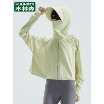 木林森涼感防曬衣女夏季薄款冰絲防曬服upf50+防紫外線短款騎行服