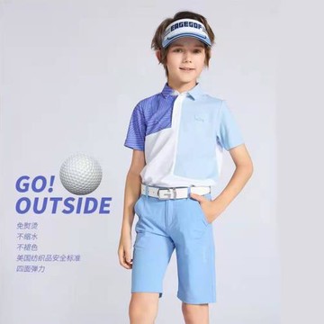高爾夫兒童套裝時尚舒適衣服男童短袖golf男孩短褲子青少年服裝夏