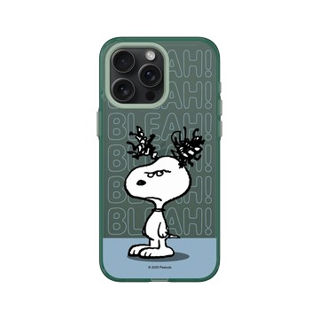 iPhone 15 Pro Max Clear 憂墨綠 - 史努比 Snoopy - 不開心