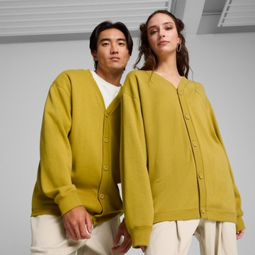 PUMA 外套 男 女 開襟外套 歐規 Artisanal 黃 62996721