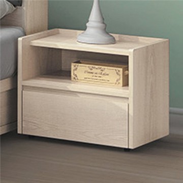 文創集 卡西斯 淺橡1.6尺單抽床頭櫃-47.5x40x41cm免組