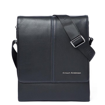 【金安德森】都會簡約 商務翻蓋直立側背包-黑色