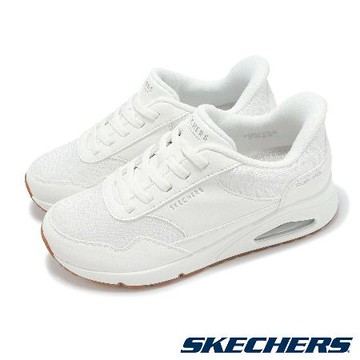 Skechers 休閒鞋 Uno-Banksia Slip-Ins 寬楦 女鞋 白 氣墊 運動鞋 177117WWHT