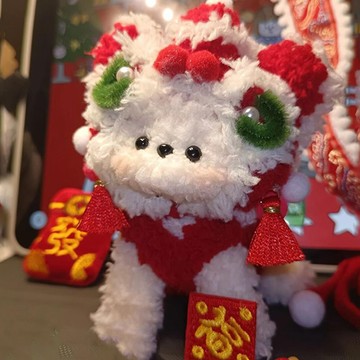 臺灣/🌸手工 DIY 手作 永生花 扭扭棒創意可愛扭扭棒財神小狗手工diy材料包送朋友新年禮物車載擺件