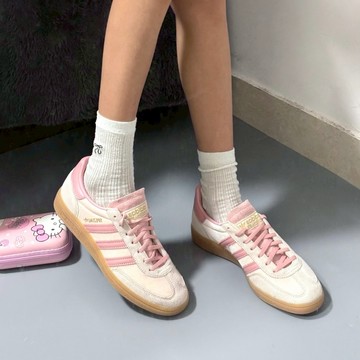 ADIDAS ORIGINALS SPEZIAL HANDBALL W 櫻花粉 植絨 休閒鞋女鞋  JR3645