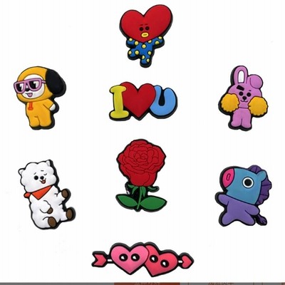 BTS Shoe Charms Pack for Croc,Cartoon Party Bracelet Wristband Anime Clog Gibets Decoration Accessories Gift for Teen Boy Girl ...[並行輸入品]