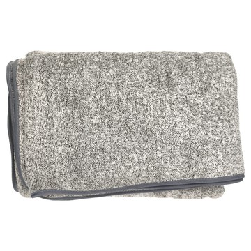 妃妃嚴選 珊瑚絨浴巾 70*140cm 竹炭抗菌材質 車縫包邊 掛勾設計 灰色  1條