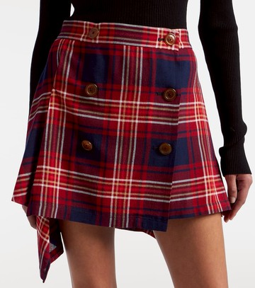 Vivienne Westwood Plaid asymmetric miniskirt
