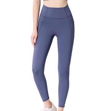 SWEAR 思薇爾 U got fit系列 L-XL 彈力 修飾 貼身 素面 高腰 九分 外搭 運動 長褲 (柏林藍)