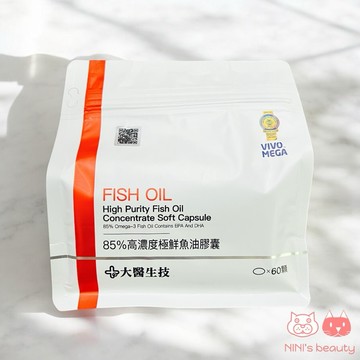 【大醫生技】85%高濃度極鮮魚油膠囊 60顆/盒 FISH OIL