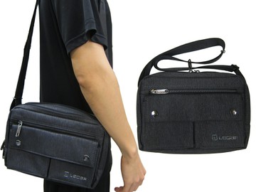 ~雪黛屋~LECAF 斜側包小容量二層主袋+外袋共六層8寸平板防水尼龍布LW6658(小)