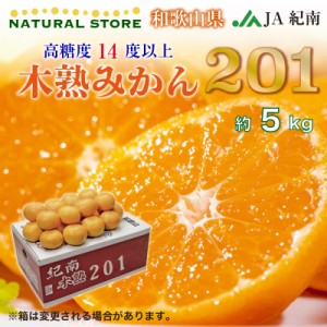 [予約 11月1日から11月30日のご納品] 木熟みかん 木熟201 紀南木熟みかん 糖度14度 5kg プレミアムみかん 高糖度 和歌山県産 JA紀南 お歳