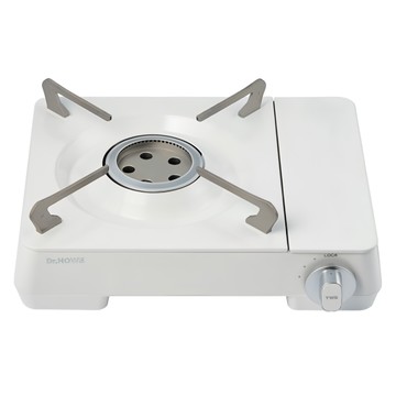 Dr.HOWS TWINKLE STOVE 卡式瓦斯爐 附外盒  戶外攜帶方便  火苗高效加熱  設有安全裝置  348 x 260 x 106mm  冰河白  1個