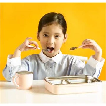 韓國進口DAILYLIKE兒童寶寶304不銹鋼可愛抗菌湯匙叉子餐具套裝