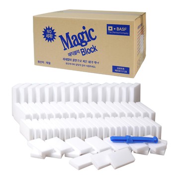 BASF 巴斯夫 神奇魔術擦 中型 100入 + 夾子組  1組  5 x 9 x 1.5 cm