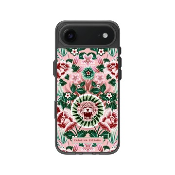 iPhone Air Clear (相機按鈕) 酷墨灰 - Catalina Estrada - Pink Tiger and Flowers