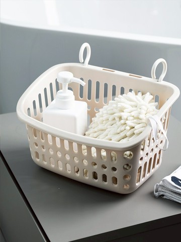 可掛式收納籃家用塑料廚房浴室框掛籃衛生間壁掛置物洗澡筐小籃子