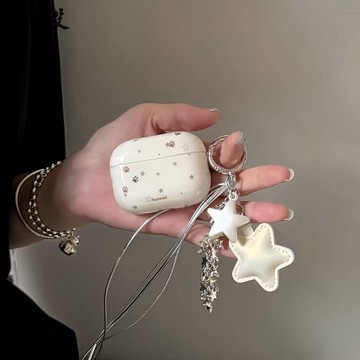 ins韓國奶油黃溫柔甜美星星 適用 AirPods Pro 3代 2代 4代 保護套 蘋果無線降噪藍牙耳機防摔保護殼