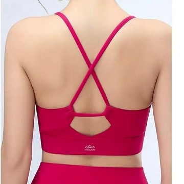 Yokaland萊卡一件式式運動內衣女高強度防震跑步瑜伽內衣普拉提健身吊帶背心