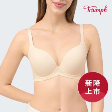 黛安芬-自在嚴選系列 全罩鋼圈內衣 C-E 簡約杏