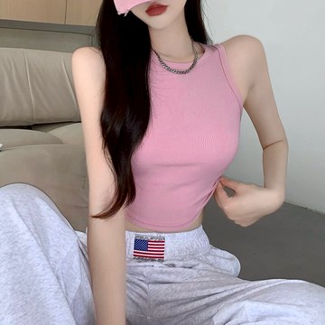 夏季性感辣妹風小吊帶背心女外穿內搭修身短款無袖T恤運動上衣ins