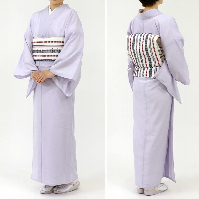 薄藤色 絽 洗える 夏着物 お着物単品 裄丈長め ゆったり a39 薄藤色 絽 洗える 夏着物 お着物単品 裄丈長め ゆったり a39