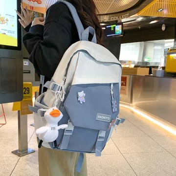 法國I.Tonick初中生書包女簡約大學生大容量雙肩包高中電腦背包男