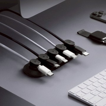 Spigen 磁性收納整線器 5孔 ACA04604 黑色  1個