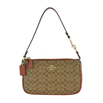 COACH NOLITA 19 馬車 PVC手提麻將包(卡其)