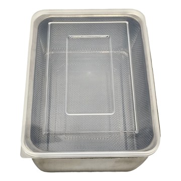 Arnest 不鏽鋼濾網保鮮盒組 22x16x6cm 日本製造  底盤 + 濾網 + 蓋子  1組