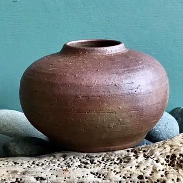 柴燒自然落灰陶瓶花器 花器 陶器 藝術品 擺飾 小花瓶 柴燒