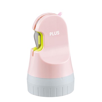 日本文具代購 - 【PLUS】二合一滾輪個資保護章+開箱刀-定番基本款-櫻花粉