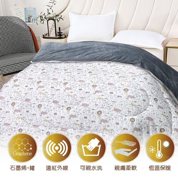 【VICTORIA】針織雪花絨雲朵棉雙面四季被/棉被(水豚)_TRP多利寶