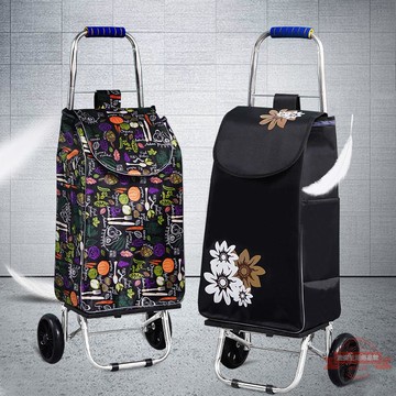 買菜車不銹鋼購物車爬樓拉桿折疊家用小拉車大號老人便攜手拉代發