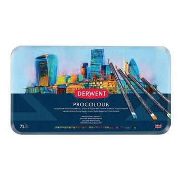 Derwent 達爾文 PROCOLOUR油性色鉛72色-鐵盒裝 2302508