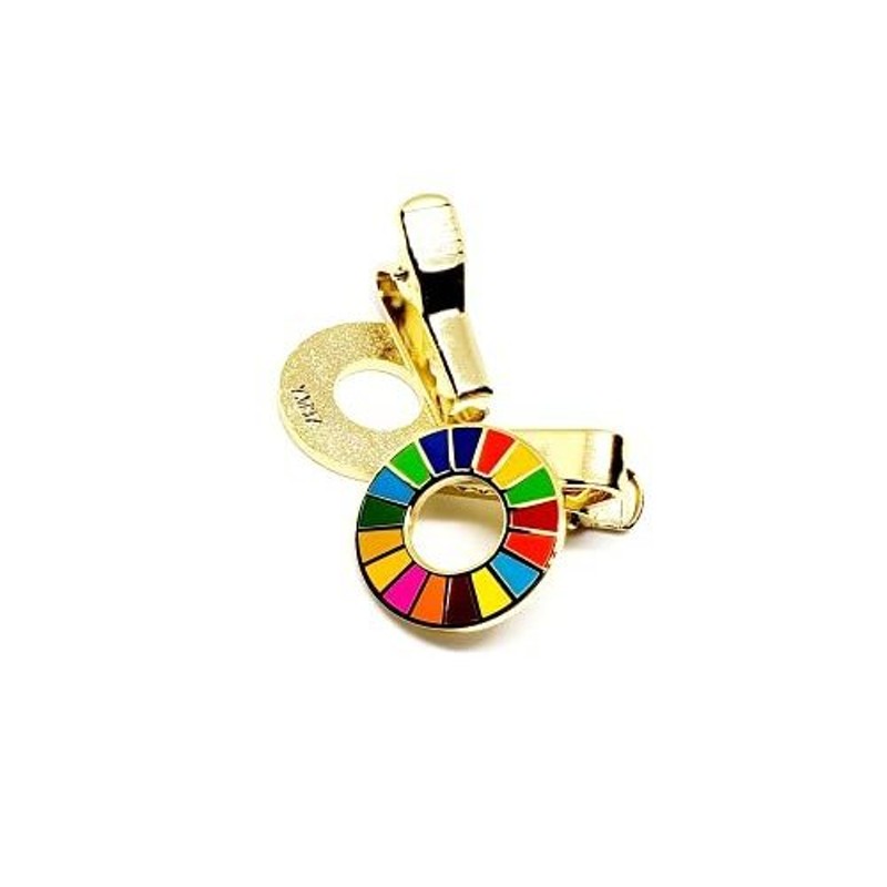 SDGsクリップ式／小さめ20mm】SDGs バッジ（2個セット）生地が痛まない挟むタイプ ゴールド バッチ 七宝焼き 国連本部最新仕様 sd 通販  LINEポイント最大0.5%GET | LINEショッピング