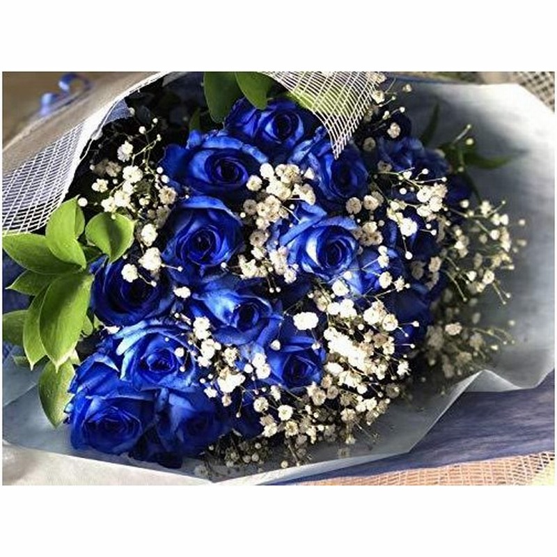 生花花束 青いバラ 奇跡 神の祝福 プロポーズ 誕生日 記念日 母の日 花束 青バラ花束 ベンデラ 薔薇 通販 Lineポイント最大0 5 Get Lineショッピング