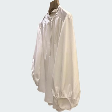 【巴黎精品】現貨+預購 襯衫長袖上衣-立領廓型法式燈籠袖女裝a1ge51