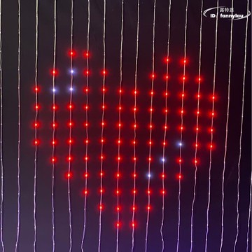 【全館免運】RGB窗簾燈  可編程幻彩點控皮線燈   LED窗簾裝飾低壓燈串